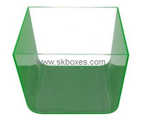 Custom green +clear acrylic display case BDC-2107