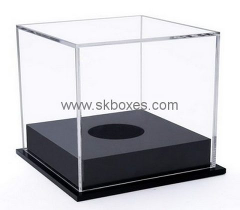 Custom clear acrylic display case with black base BDC-2108