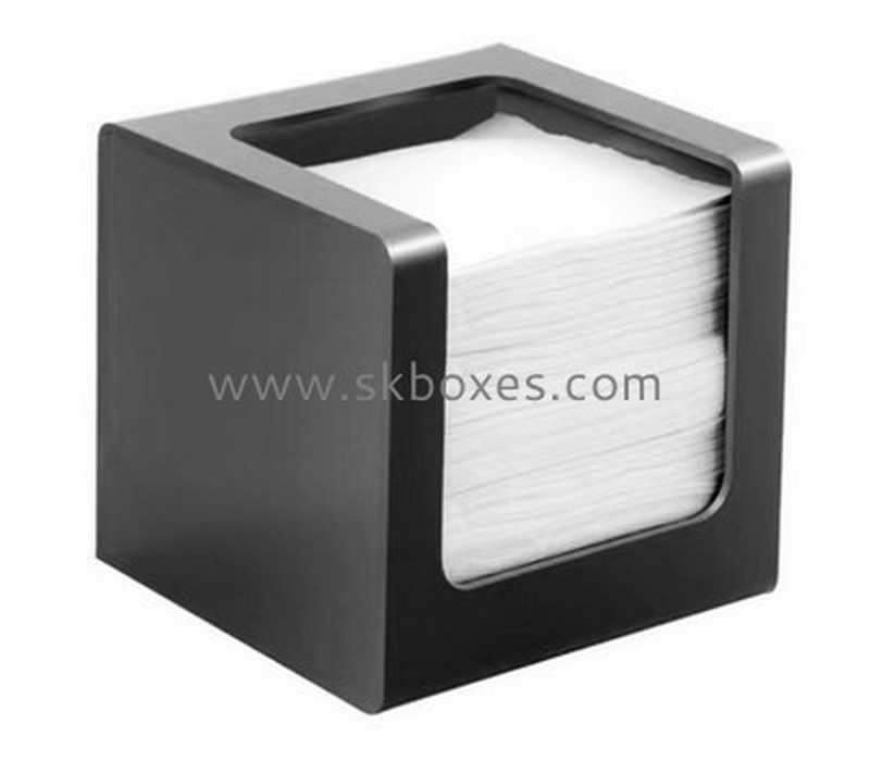 Custom black acrylic napkin box BDC-2110