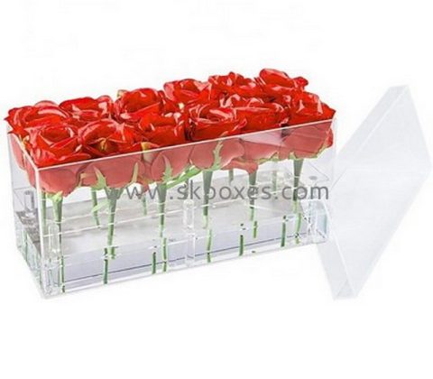 Custom clear acrylic flower box BDC-2114