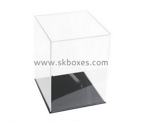 Custom 5 sided acrylic display case with black base BDC-2116