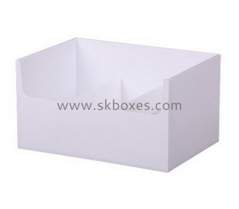 Custom 3 grids white acrylic display box BDC-2133