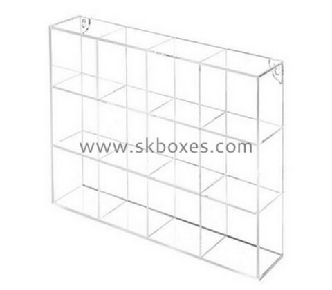 Custom multi grids clear acrylic display case BDC-2143