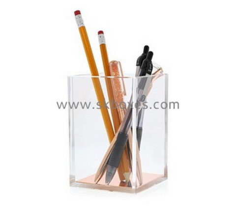 Custom clear acrylic pen holder box BDC-2157