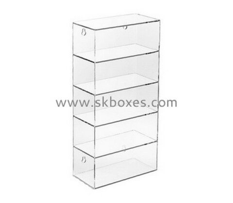 Custom 5 tiers wall acrylic display cabinet BDC-2175