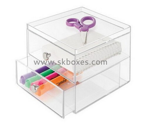 Custom table top acrylic drawers box BDC-2185