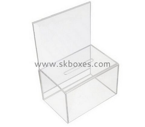 Custom clear acrylic ballot box BDC-2191