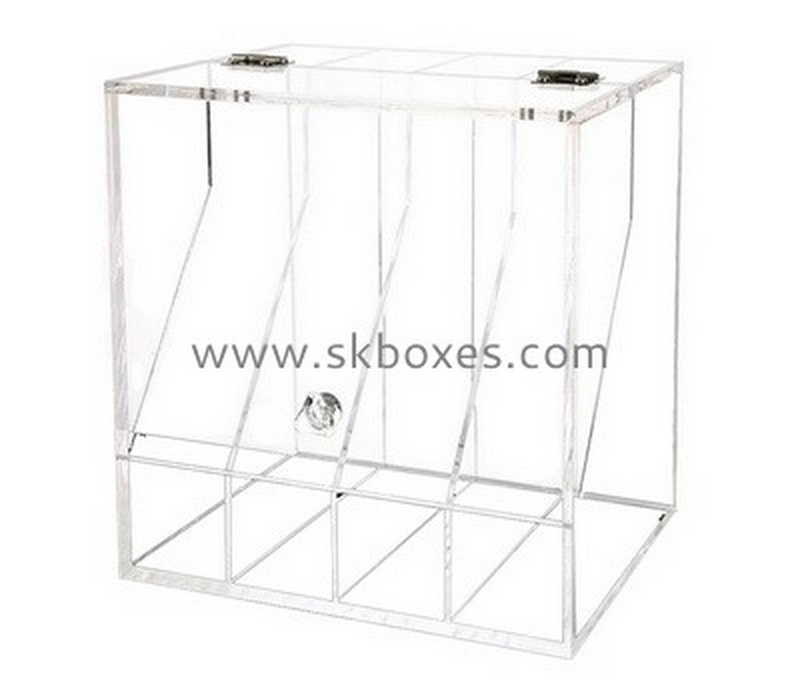 Custom 4 grids clear acrylic display case BDC-2227