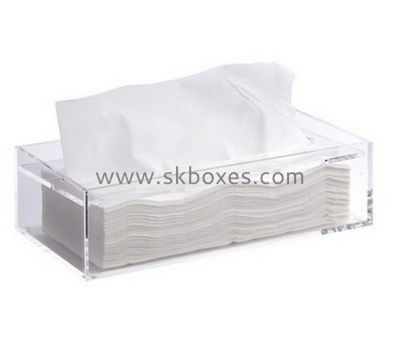 Custom clear plexiglass tissue paper box BDC-2228