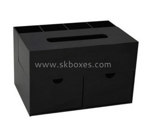 Custom black acrylic large tissue box BDC-2229