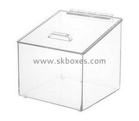 Custom clear acrylic display case with lid BDC-2235