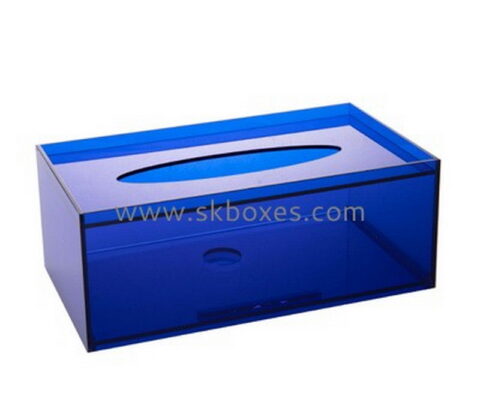 Custom blue acrylic tissue paper holder BDC-2242