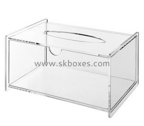 Custom large clear acrylic tissue paper box BDC-2244