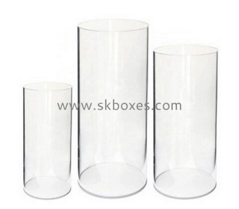 Custom round clear acrylic lucite wedding risers plinth BDC-2280