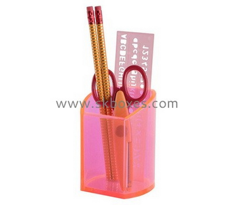 Customize acrylic pencil holder plexiglass pen holder perspex desktop stationery organizer BDC-2285