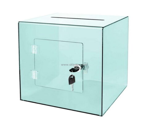 Custom plexiglass ballot box acrylic donation box perspex suggestion box BDC-2296