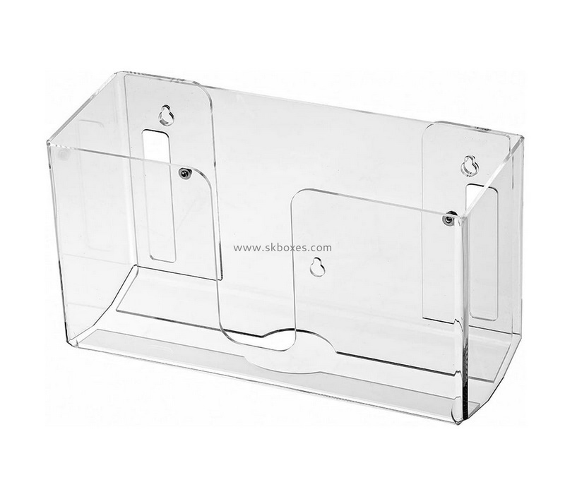 Custom lucite wall mounted paper towel dispenser plexiglass tissue paper holder acrylic box BDC-2304