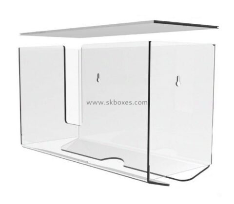 Acrylic manufacturer customize wall mount plexiglass paper towel dispenser lucite folded paper towel holder BDC-2321