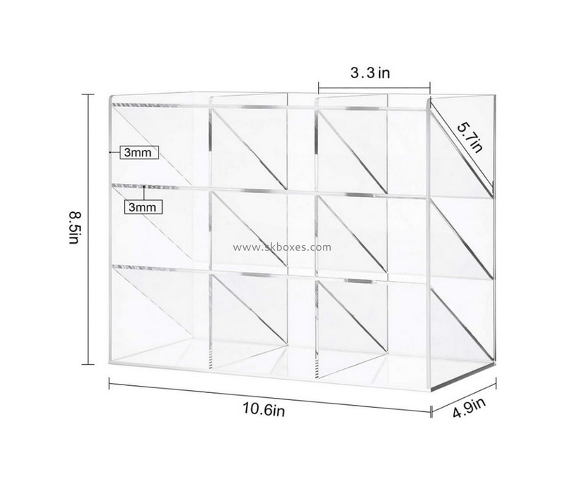 Plexiglass supplier customize acrylic desk organizer with 12 compartments BDC-2335