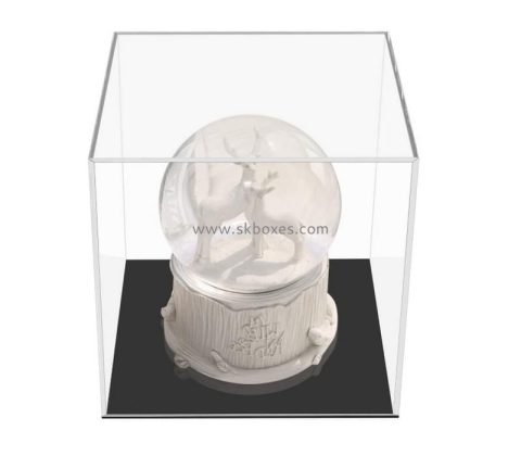 Plexiglass supplier customize acrylic display case with black base BDC-2338