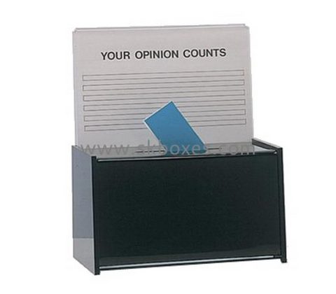 Bespoke black acrylic suggestion box BBS-414