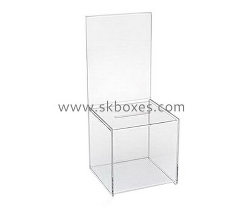 Bespoke acrylic clear ballot boxes BBS-415