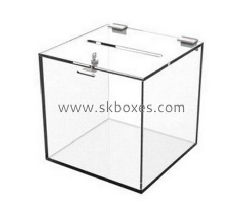 Supplying plexiglass ballot box acrylic suggestion box ballot box with lock BBS-084