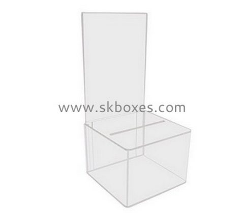 Factory wholesale black acrylic acrylic suggestion box BBS-010