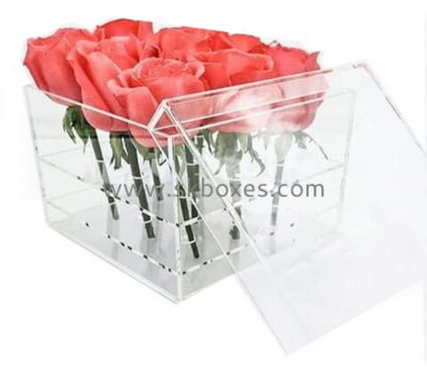 Box factory custom acrylic rose box of flowers BDC-028