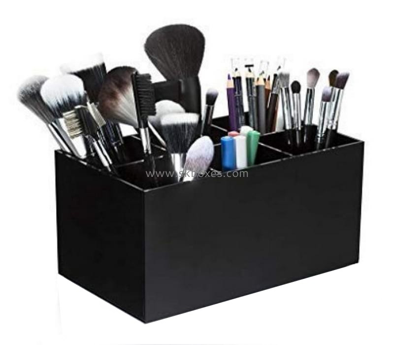 Custom plexiglass 6 slot organizer acrylic brush box perspex lip gloss pencil holder BDC-2290