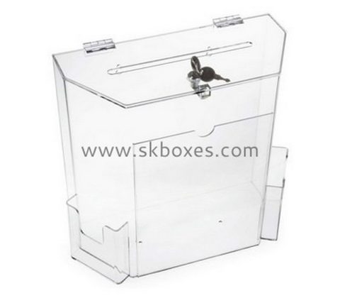 Wholesale clear acrylic donation box BDB-008