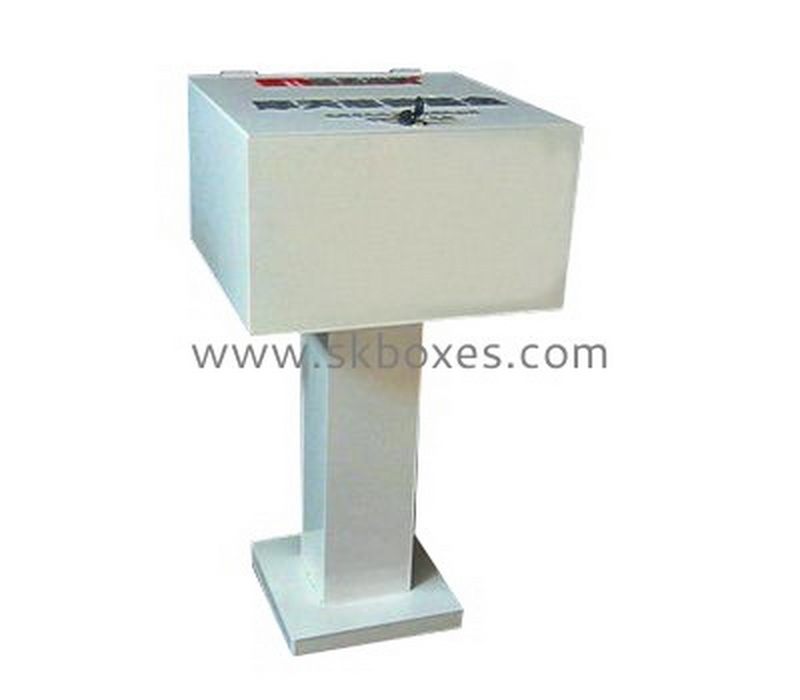 Custom design acrylic charity donation box BDB-015