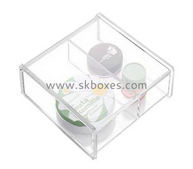 Wholesale acrylic makeup storage box cosmetic box plexiglass acrylic rectangle box BMB-017