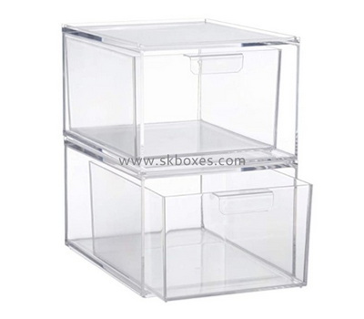 Customized acrylic fancy makeup box plastic storage box cosmetic box BMB-025