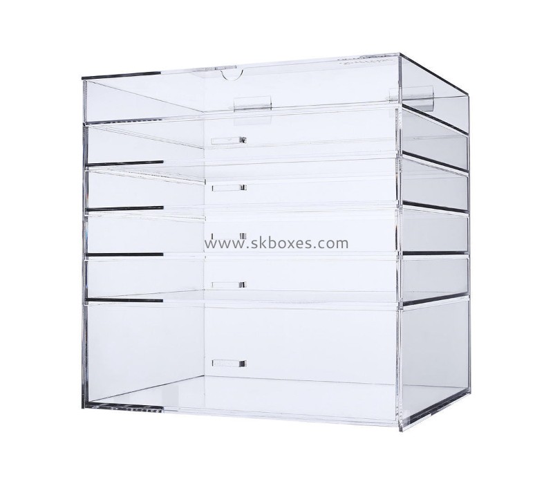 Wholesale acrylic makeup kit box acrylic makeup storage box cosmetic box design BMB-028