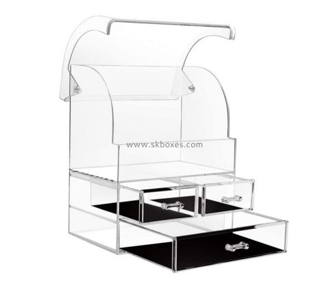 Factory customized makeup box acrylic plexiglass acrylic rectangle box plastic storage box with lid BMB-038