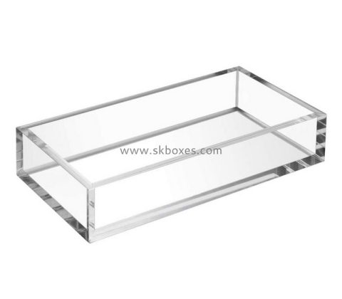 Acrylic supplier custom plexiglass storage box lucite organiser BSC-092