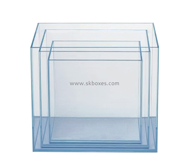 Plexiglass manufacturer custom acrylic storage box lucite organizer BSC-094