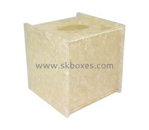 Custom square acrylic tissue paper box BTB-003