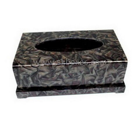 Hot sale acrylic box facial tissue in dubai black box customized acrylic box BTB-062