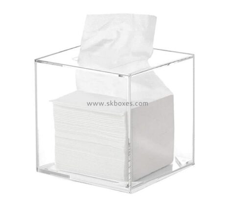 Customized acrylic plastic transparent box small box facial tissue plexiglass acrylic rectangle box BTB-130