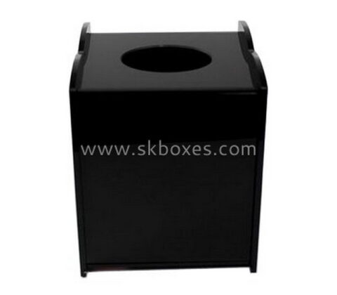 Hot selling acrylic fancy tissue box black box acrylic box BTB-149