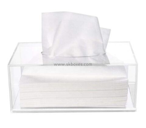 Perspex manufacturer custom acrylic facial tissue holder box BTB-164