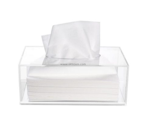 Lucite manufacturer custom acrylic facial tissue dispenser box plexiglass facial tissue cover holder BTB-175