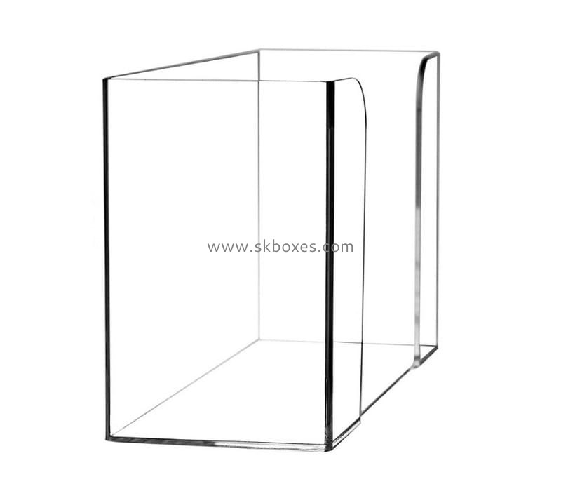 Acrylic supplier custom lucite folded paper towel holder plexiglass guest towel napkin holder BTB-178