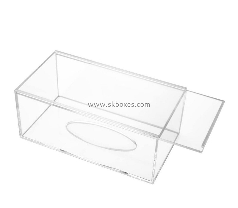 Plexiglass supplier custom acrylic facial tissue dispenser box cover holder BTB-186