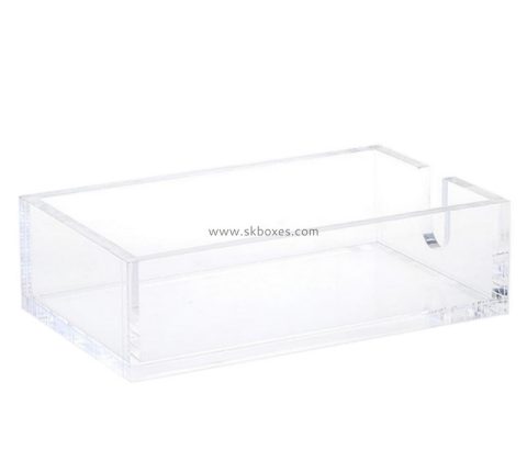 Custom acrylic table top tissue paper holder lucite facial tissue paper holder BTB-209