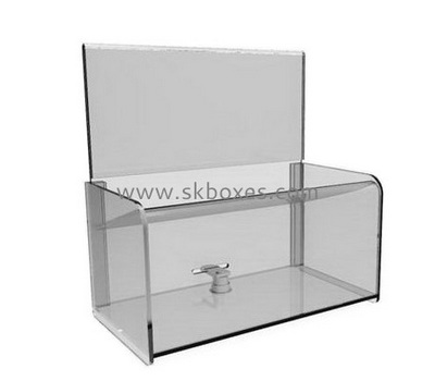 Custom design acrylic voting box with lock BBS-005