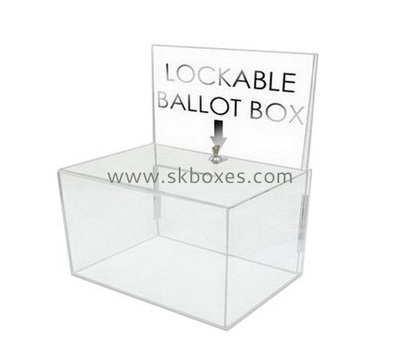 Custom design clear acrylic acrylic box with insert brochure BBS-012