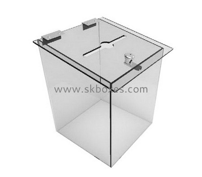 Factory wholesale acrylic plastic ballot box BBS-014